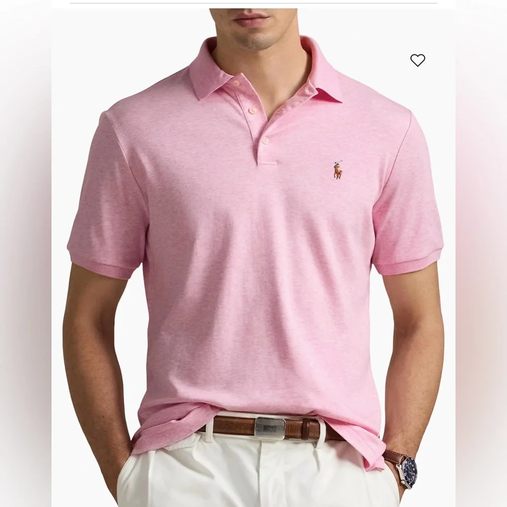 Polo Ralph Lauren Cotton classic -Fit Polo Shirt‎ pink heather XL